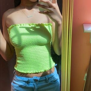 neon shirred top